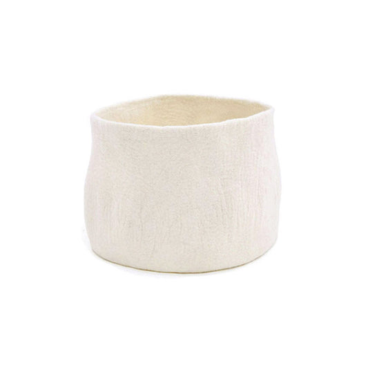 Rangement calebasse en feutre S - Naturel