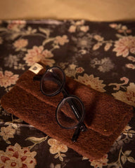 Etui à lunettes feutre - Acajou