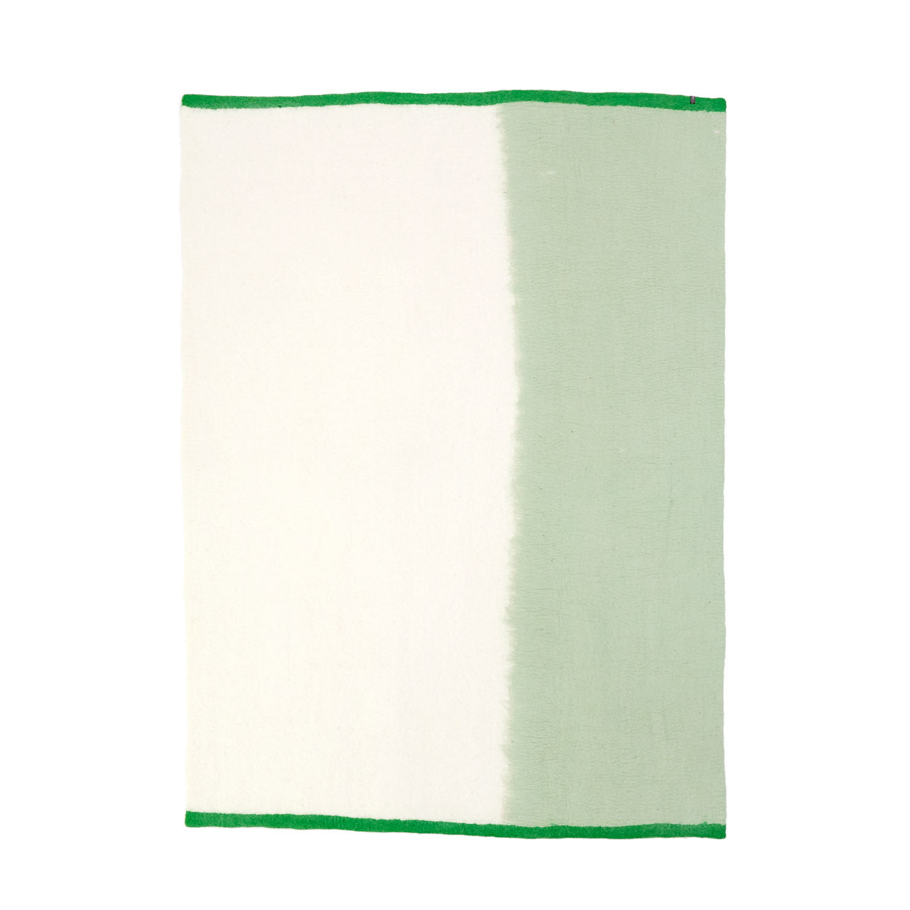 Tapis "Kasko" laine 120x160 - Menthe/Naturel