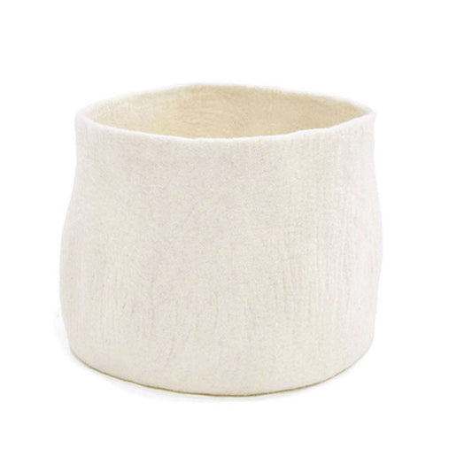 Rangement calebasse en feutre M - Naturel