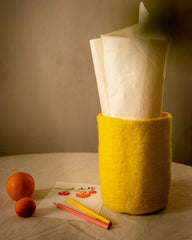 Petit panier gigogne feutre H - Citron