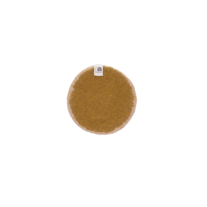 Pastille feutre S - Bronze/ Rose poudré