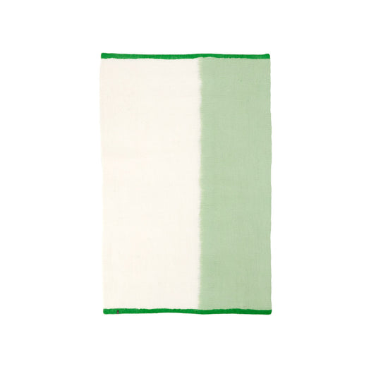 Tapis "Kasko" laine 90x140 - Menthe/Naturel