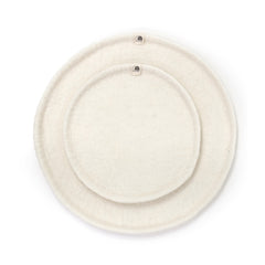 Plateau décoratif en feutre "Plato rond" L - Naturel