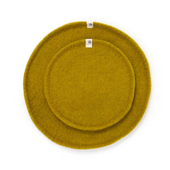Plateau décoratif en feutre "Plato rond" S - Pistache