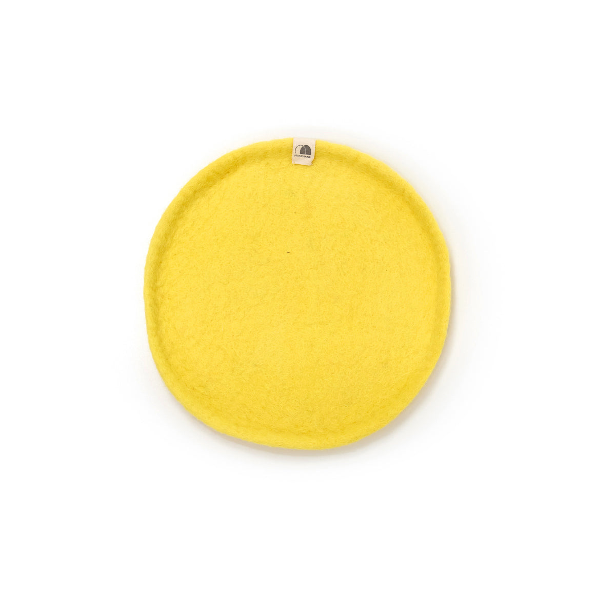 Plateau décoratif en feutre "Plato rond" S - Citron