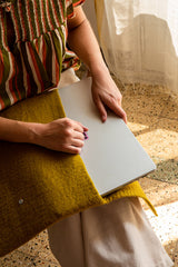 Pochette ordinateur feutre - Pistache