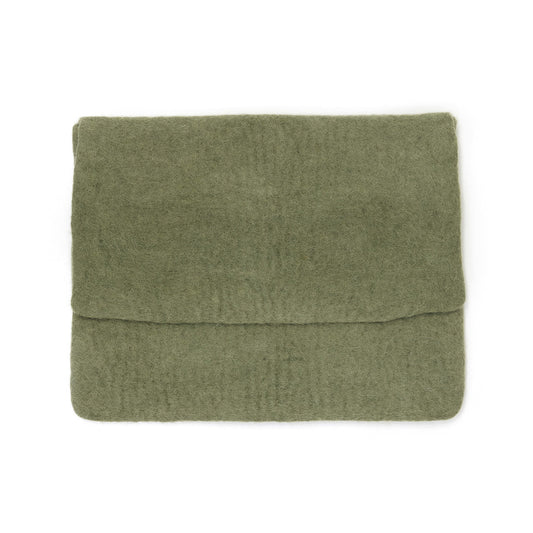 Pochette ordinateur feutre - Sauge