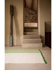 Tapis "Kasko" laine 120x160 - Menthe/Naturel