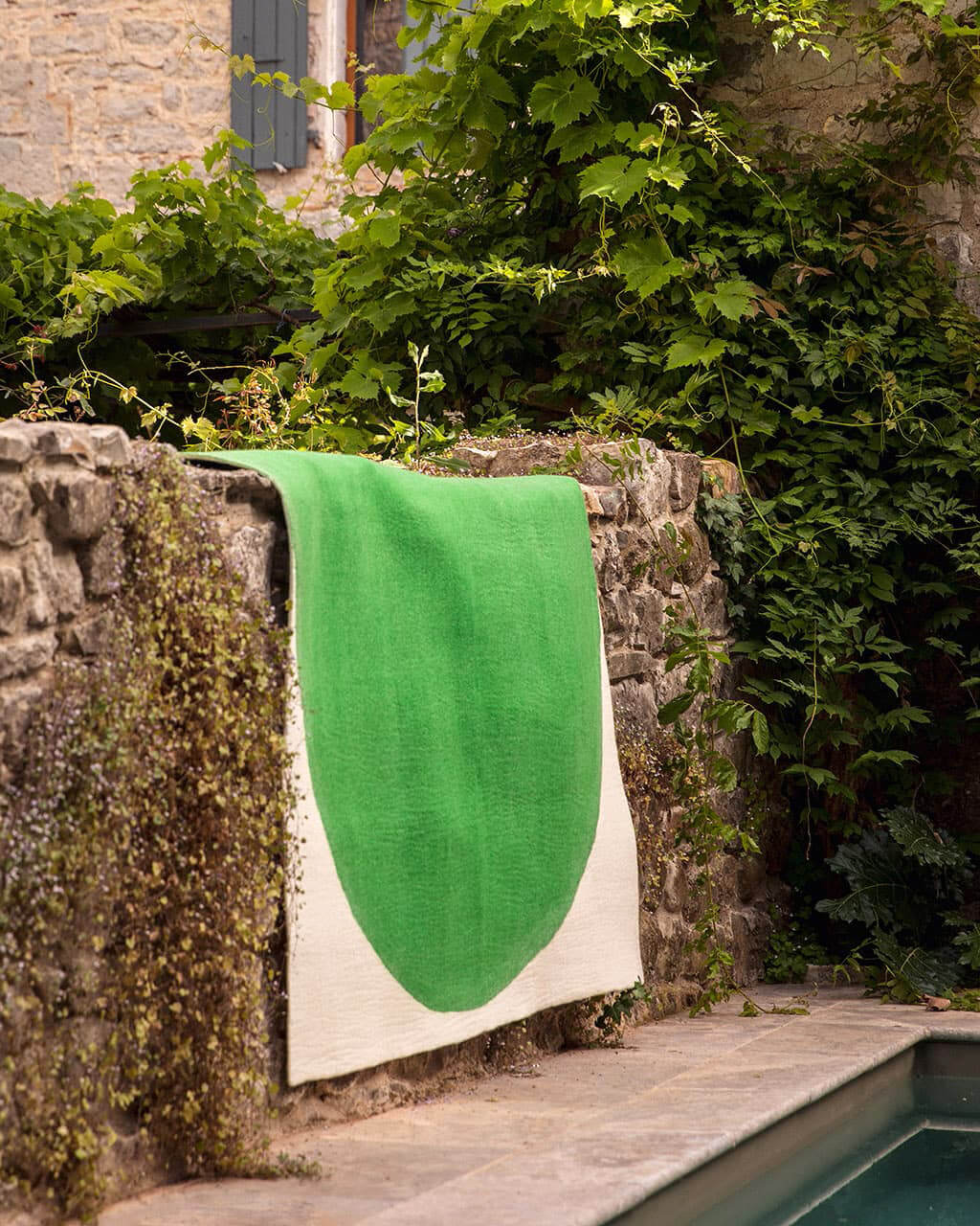 Tapis "Anda" laine 160x200 - Chlorophylle/Naturel