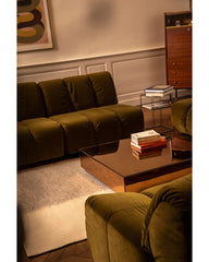 Tapis "Brush large" laine 160x200 - Pierre/naturel