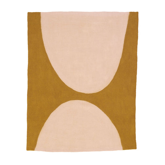 Tapis "Himal" laine 160x200 - Bronze/rose poudré
