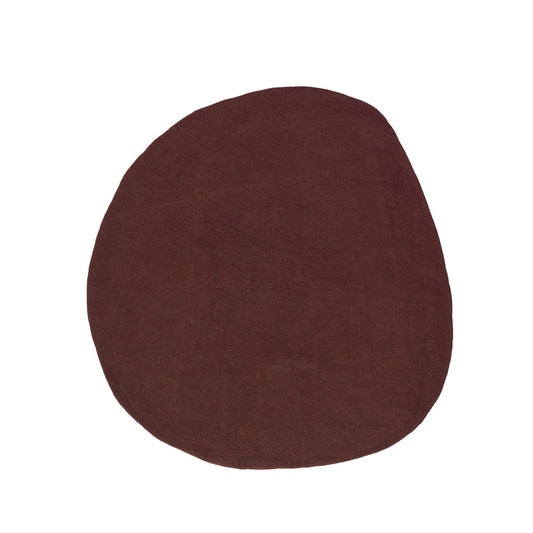 Tapis "Pebble" laine 150x145 - Acajou