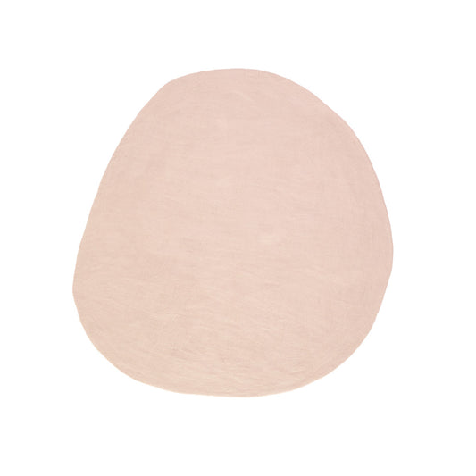 Tapis "Pebble" laine 150x145 - Rose poudré
