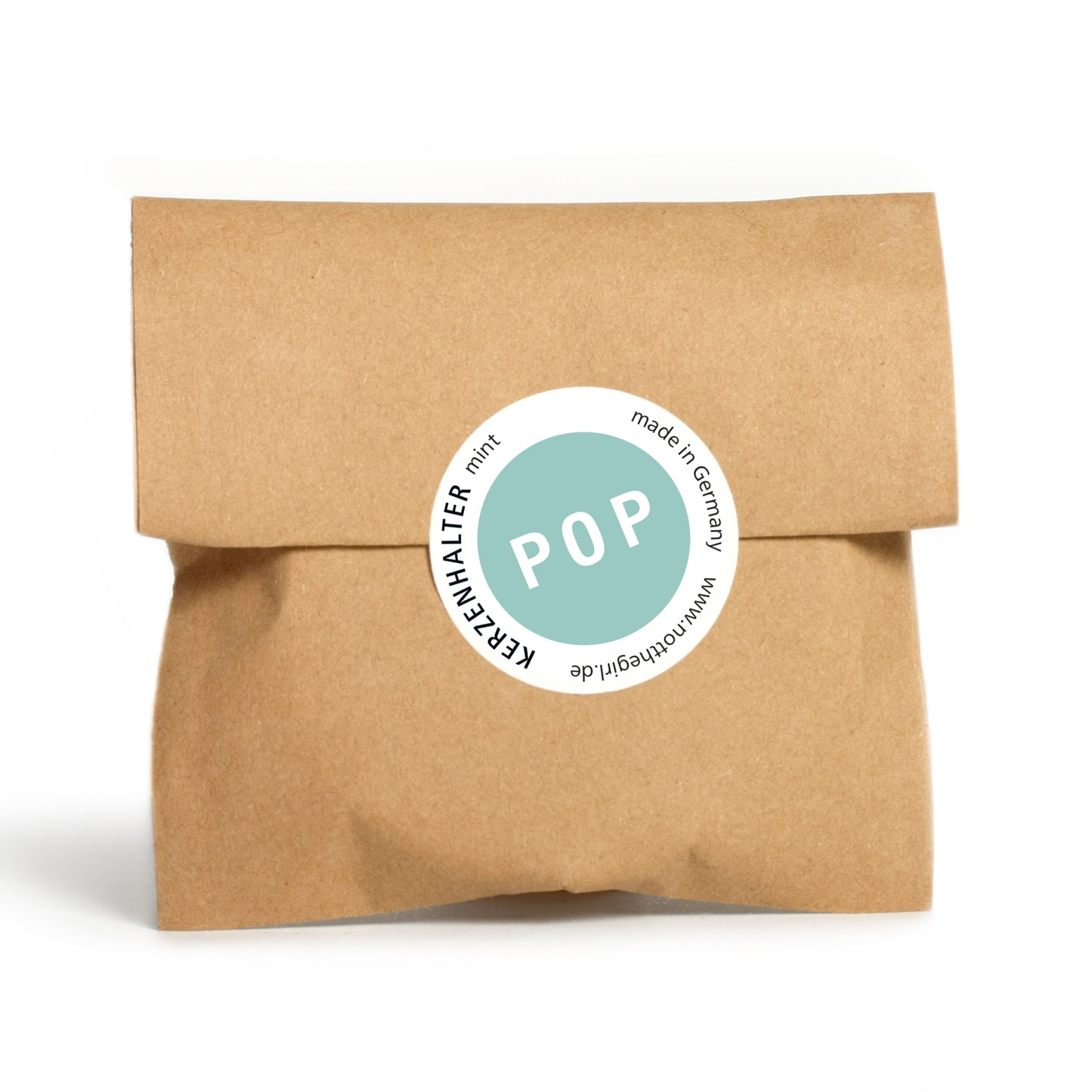 Bougeoir "Pop" métal laqué - Menthe