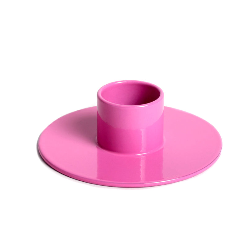 Bougeoir "Pop"métal laqué - Pop pink
