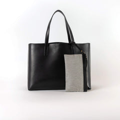 Cabas XL "Sam shopper" cuir - Noir