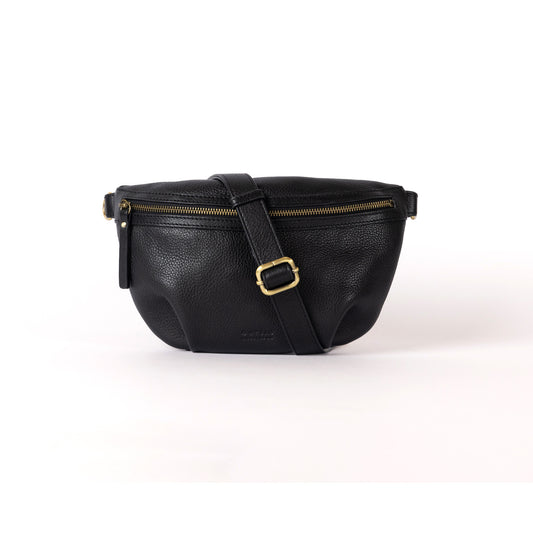 Banane "Milo" cuir - Noir