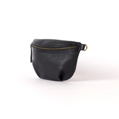 Banane "Milo" cuir - Noir