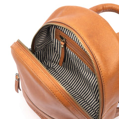 Mini sac à dos "Ivy" cuir - Naturel