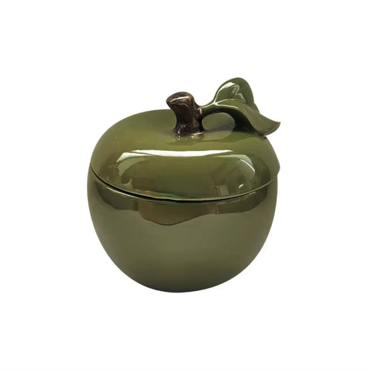 Boîte céramique "Apple" - Kaki