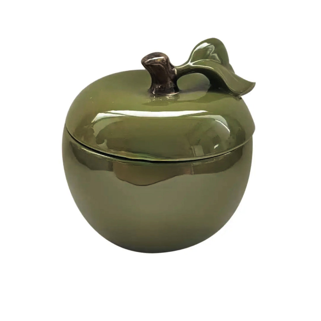 Boîte céramique "Apple" - Kaki