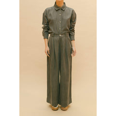 Pantalon large denim Tencel - Anthracite
