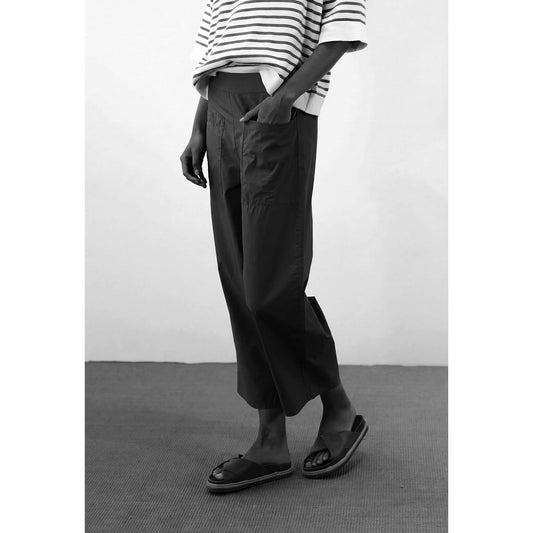 Pantalon straight large - Carbone