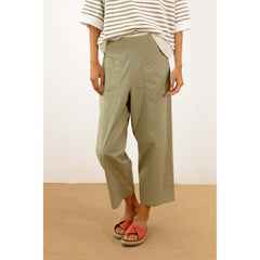 Pantalon straight large - Kaki clair