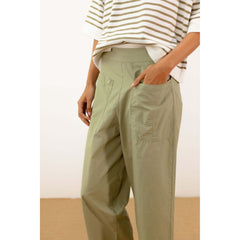 Pantalon straight large - Kaki clair