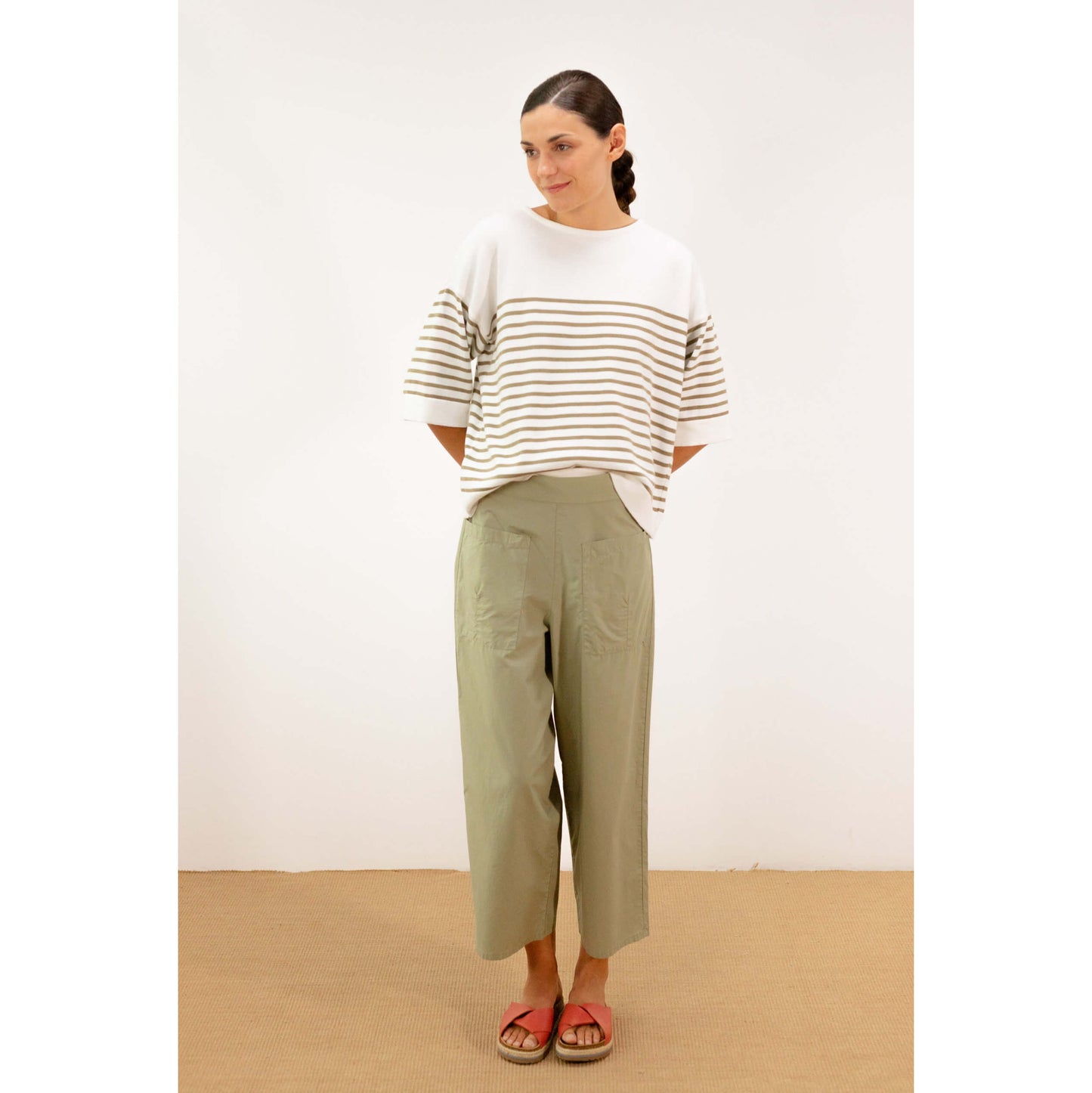 Pull marinière - Ecru/sable