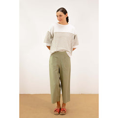 Pull marinière - Ecru/sable