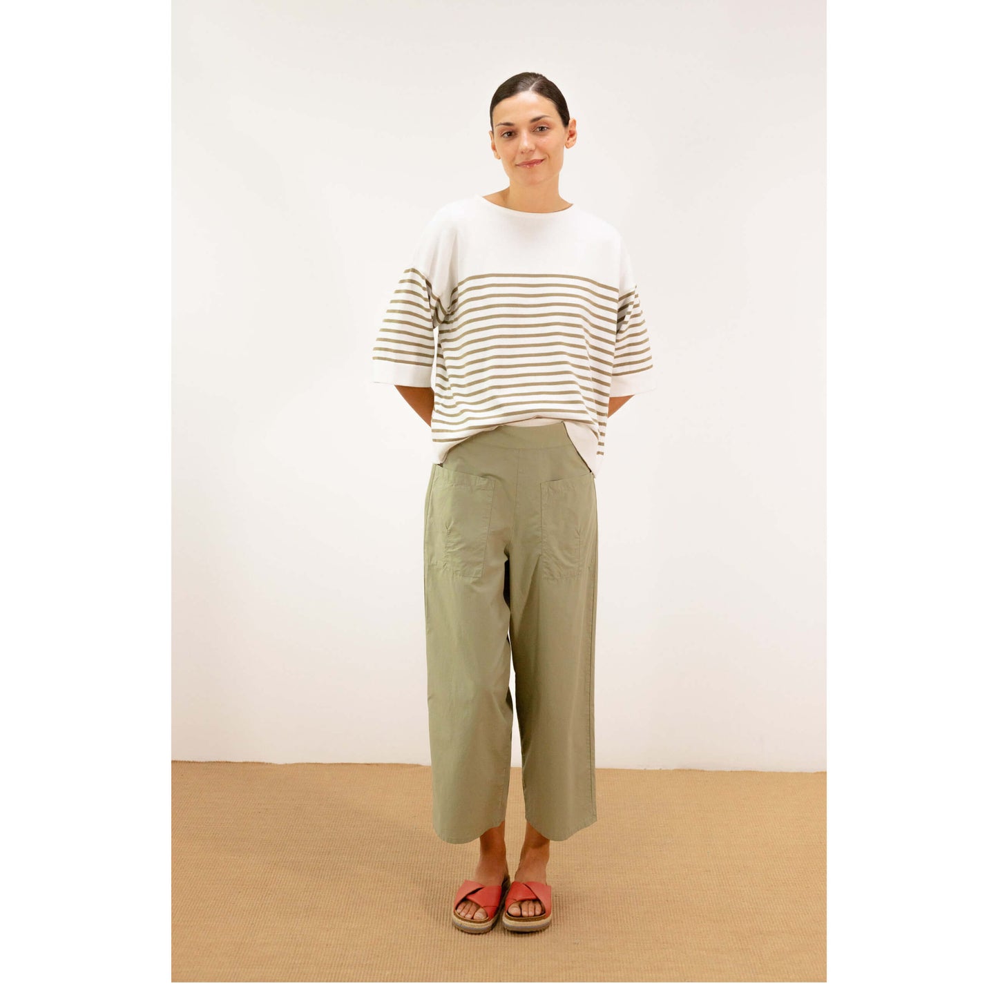 Pull marinière - Ecru/sable