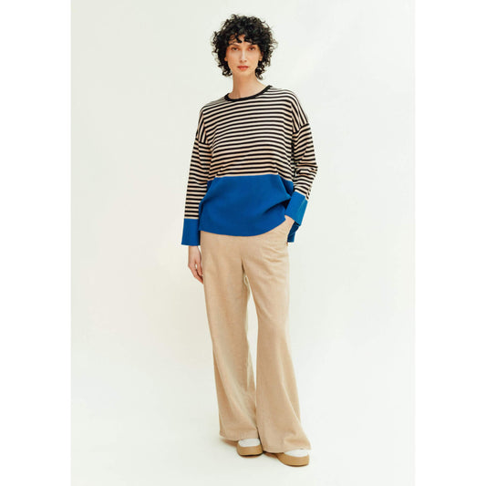 Pull rayé colorblock