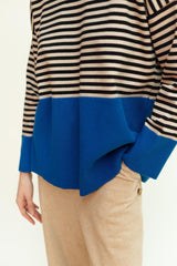 Pull rayé colorblock