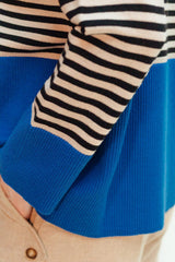Pull rayé colorblock