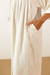 Robe midi  - Ecru