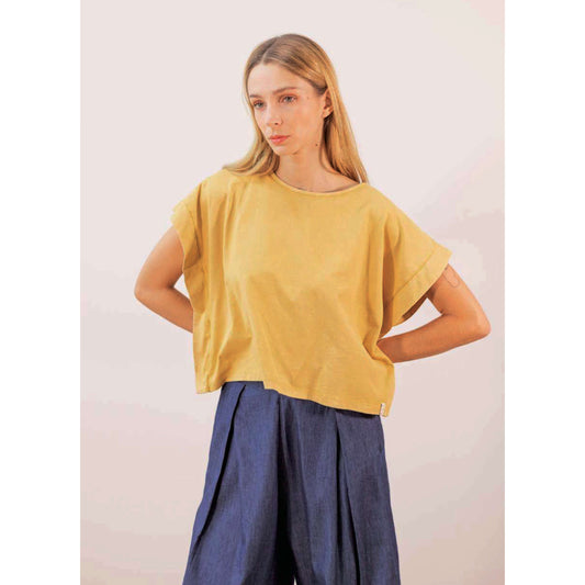 Tee-shirt kimono - Ocre