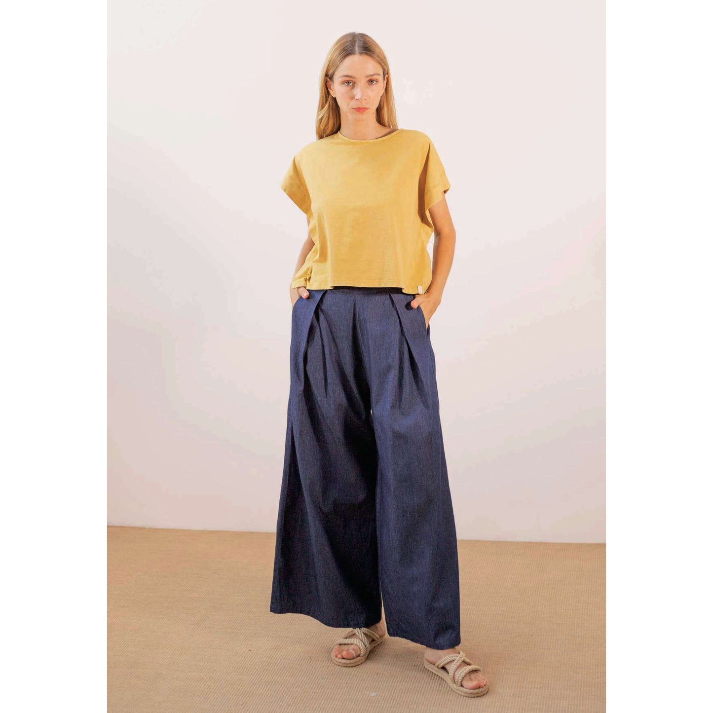 Tee-shirt kimono - Ocre
