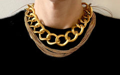 Collier multi-chaînes XL "Lilas" - Or