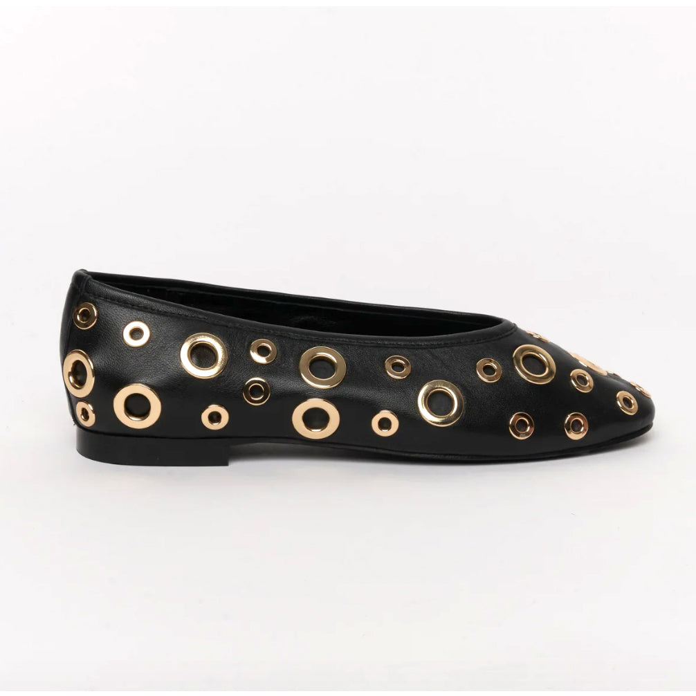 Ballerines cuir "Coralie" - Noir
