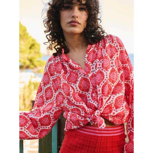 Blouse "Tea Frida" - Fraise