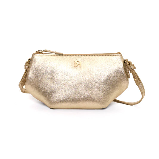 Sac "Mini-Selena" cuir métallisé - Or