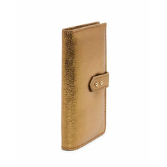 Portefeuille "Emina" cuir lézard doré