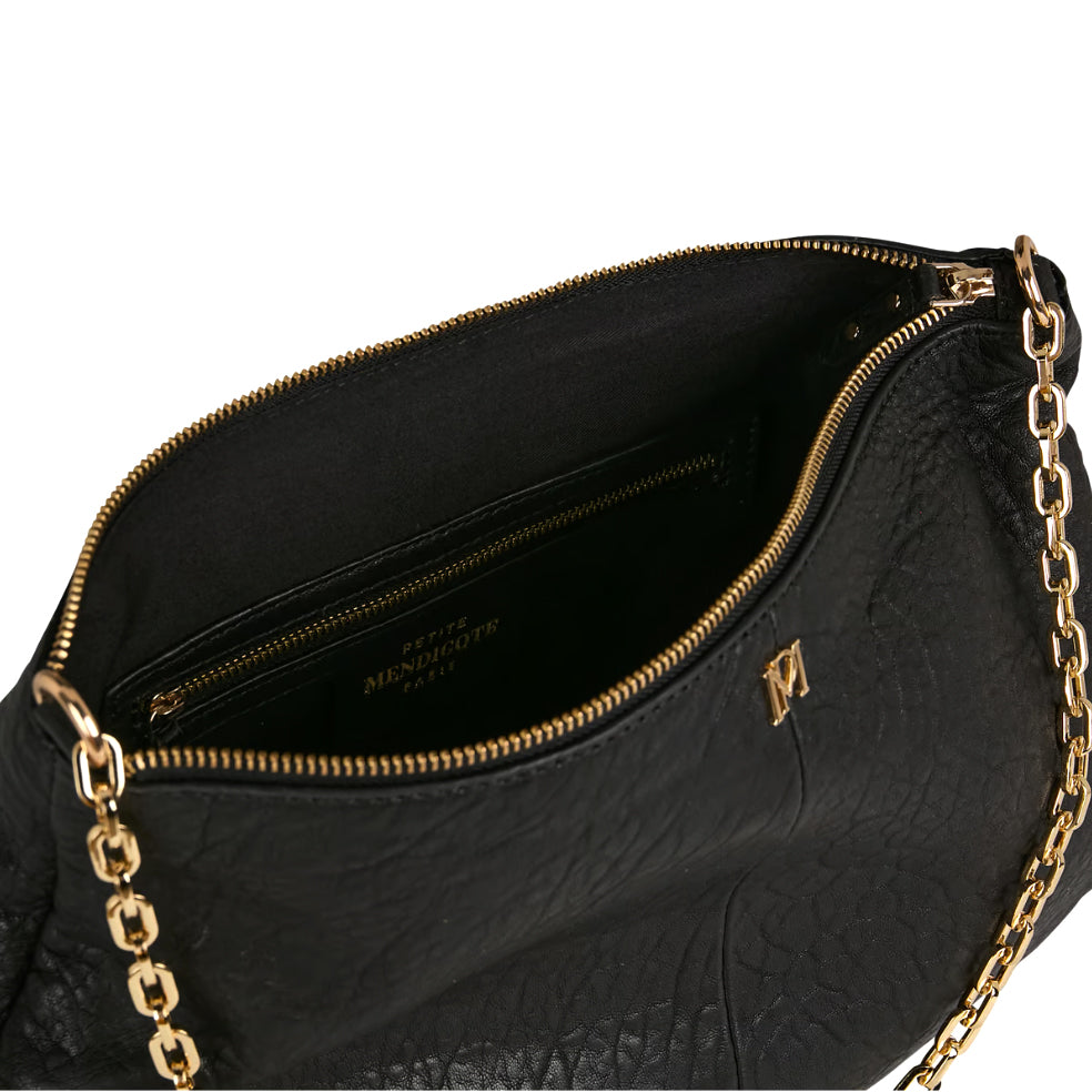 Sac "Serion" cuir de bison - Noir