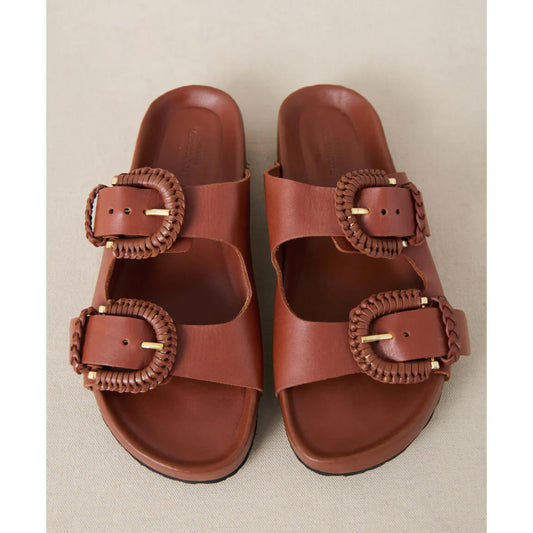 Sandales "Cora" cuir - Cognac
