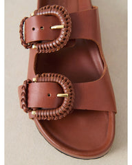 Sandales "Cora" cuir - Cognac