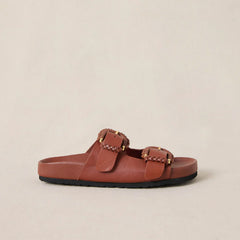 Sandales "Cora" cuir - Cognac