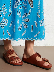 Sandales "Cora" cuir - Cognac