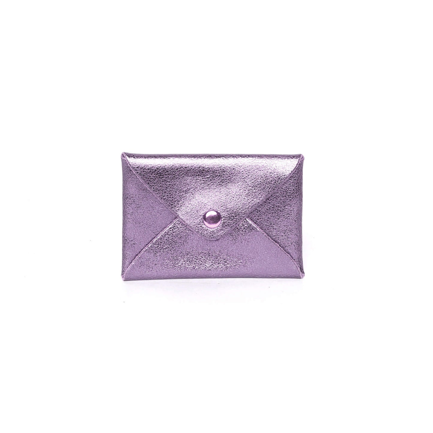 Porte-cartes "Emile" cuir foil - Lilas